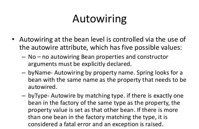 Bean Autowiring In Spring Application - Dinesh On Java