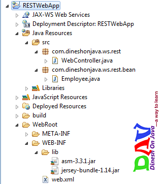 RESTful Web Services With Jersey JAX-RS On Tomcat 7 - Dinesh On Java